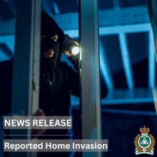 News Release Template for Home Invasion Delta, BC 2024