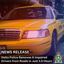 News Release, 6 Impaired Drivers, 3.5 Hours, Impaired Taxi Driver