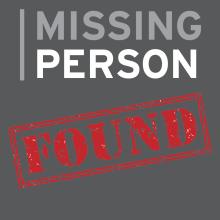 Missing Person Found template