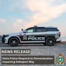 News Release Template Featuring Delta Police Car